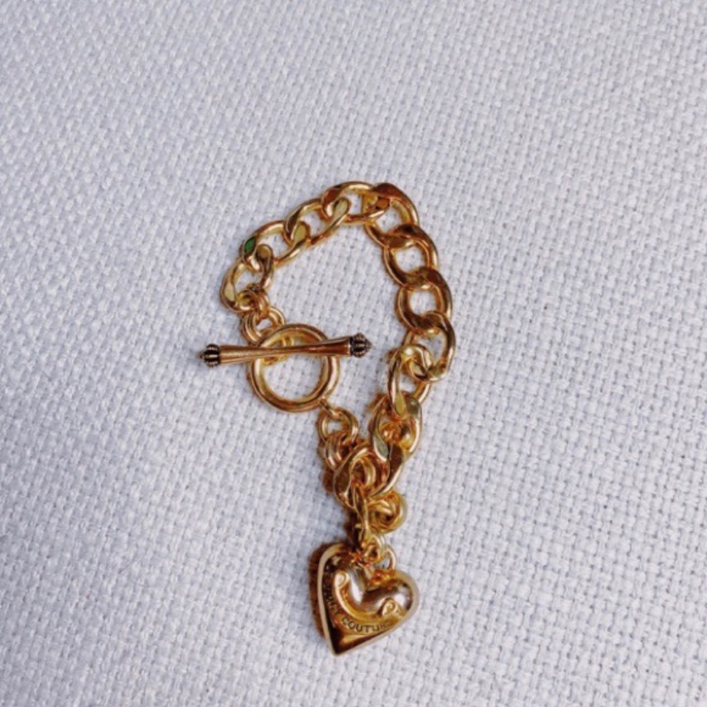 gold juicy heart bracelet